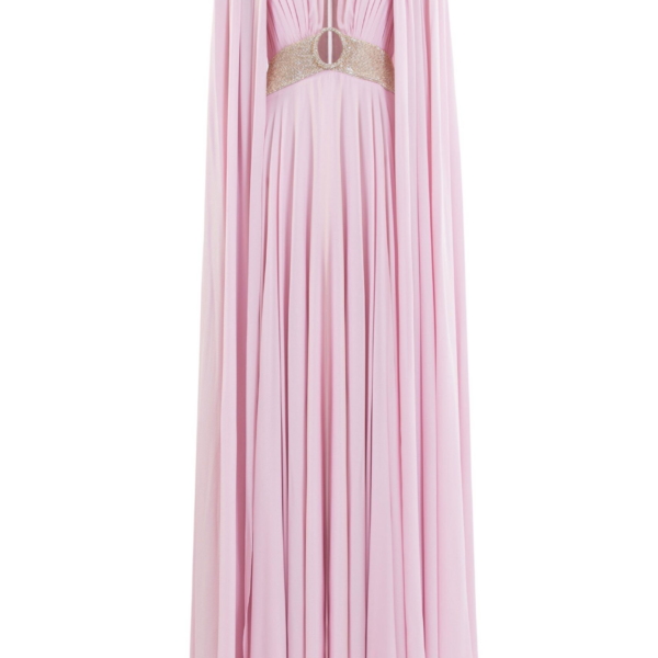 Saiid Kobeisy Crystal Embellished Draped Dress