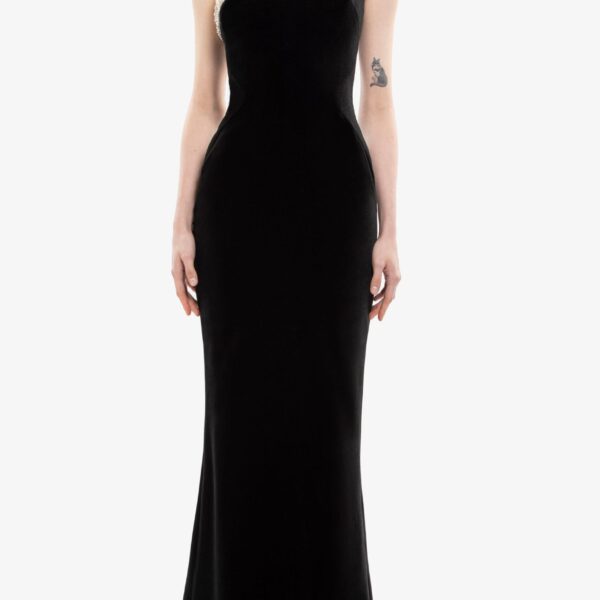 Saiid Kobeisy Crystal Embellished One-Shoulder Dress, view 2