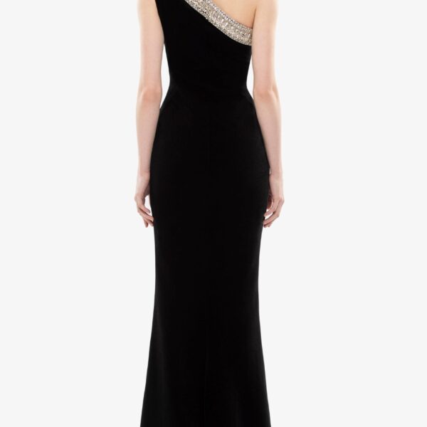 Saiid Kobeisy Crystal Embellished One-Shoulder Dress, view 4
