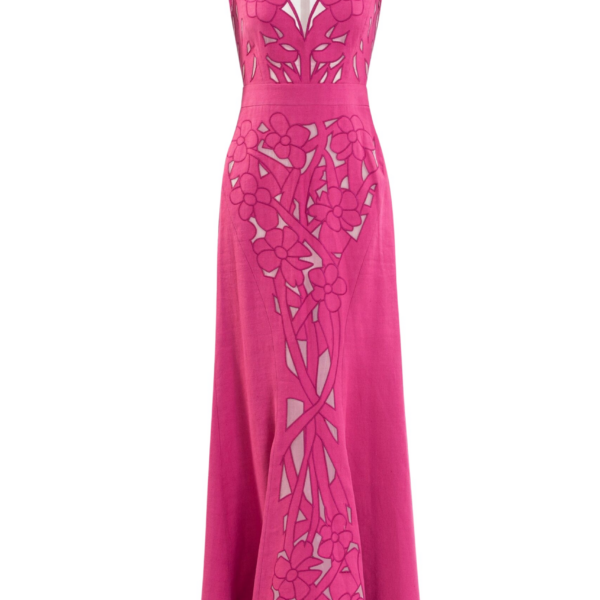 Saiid Kobeisy Cut-Out Linen Dress