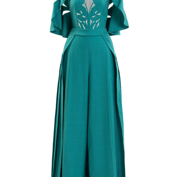 Saiid Kobeisy Cut-Out Linen Jumpsuit