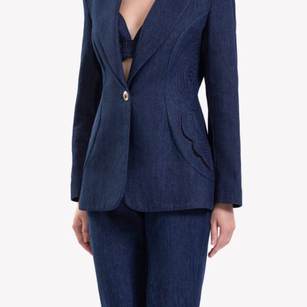 Saiid Kobeisy Denim Tailored Jacket, view 6