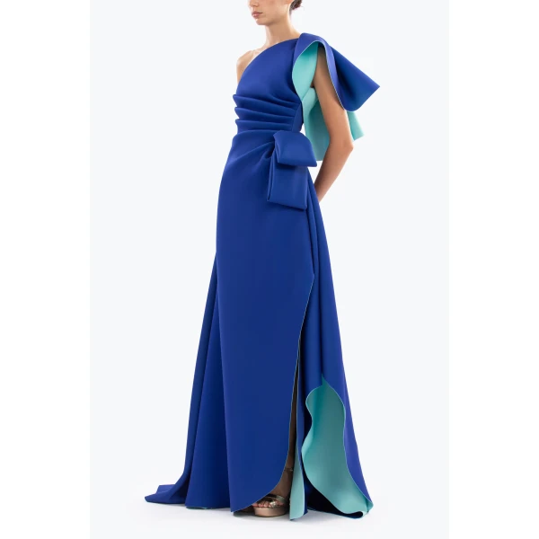 Double Faced Scuba Long Dress - Image 6