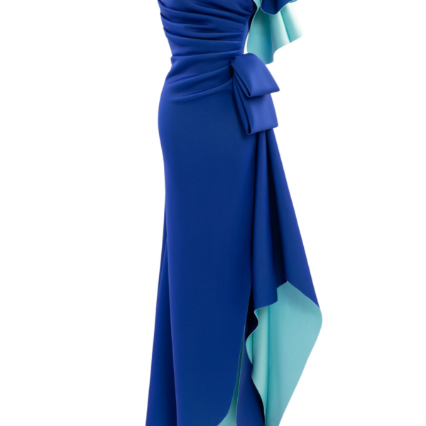 Saiid Kobeisy Double Faced Scuba Long Dress