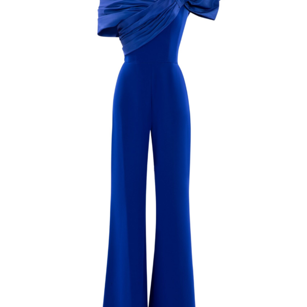 Saiid Kobeisy Draped Bow Jumpsuit