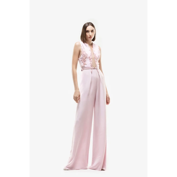 Embellished Crepe Jumpsuit - Image 5