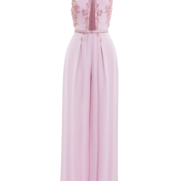 Saiid Kobeisy Embellished Crepe Jumpsuit