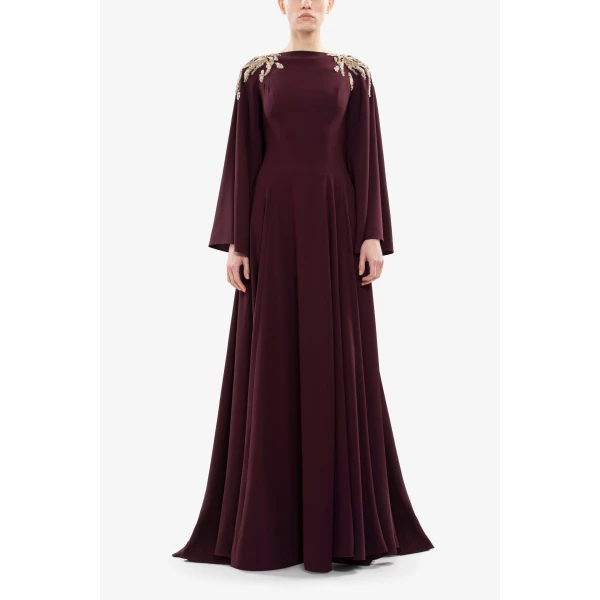 Embellished Crepe Kaftan - Image 5