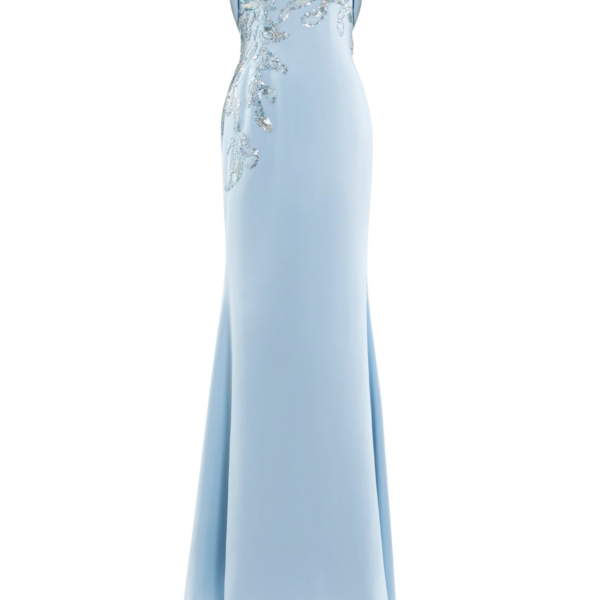 Saiid Kobeisy Embellished Long Crepe Dress