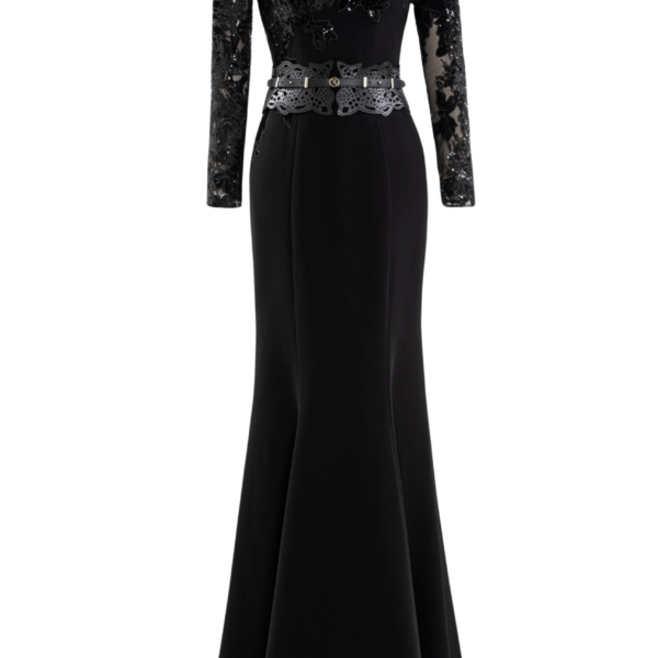 Saiid Kobeisy Embroidered Crepe Dress