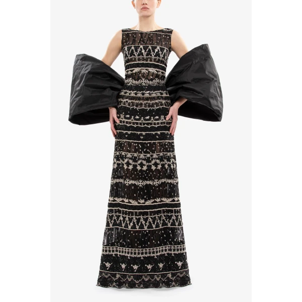 Embroidered Long Dress - Image 5