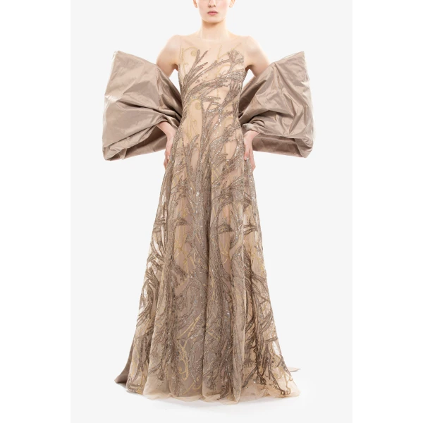 Embroidered Long Dress - Image 5