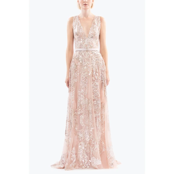 Embroidered Long Dress - Image 5