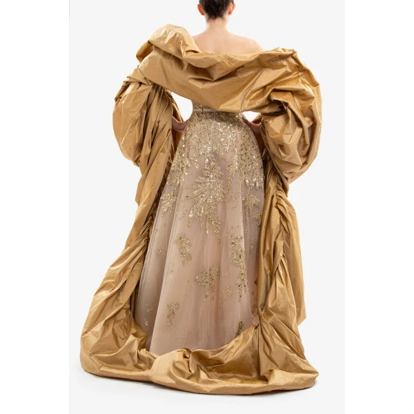 Embroidered Strapless Dress - Image 6