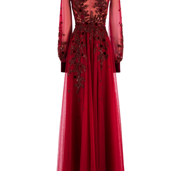 Saiid Kobeisy Embroidered Tulle Dress