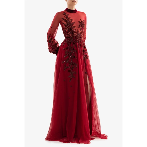 Embroidered Tulle Dress - Image 6