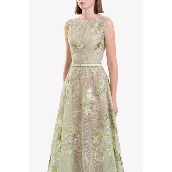 Embroidered Tulle Dress - Image 6