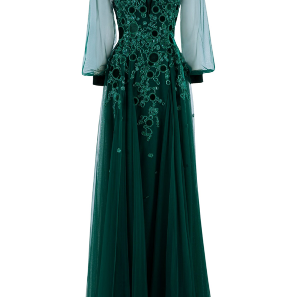 Saiid Kobeisy Embroidered Tulle Dress