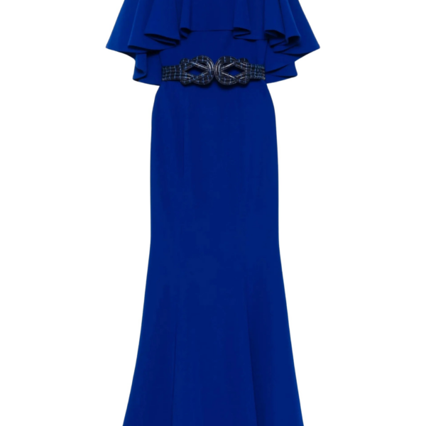 Saiid Kobeisy Fitted Crepe Long Dress