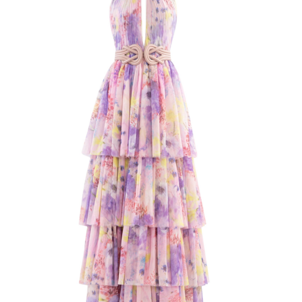 Saiid Kobeisy Floral Printed Long Dress
