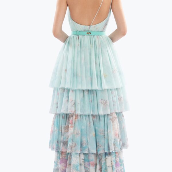 Saiid Kobeisy Floral Printed One-Shoulder Dress, view 3