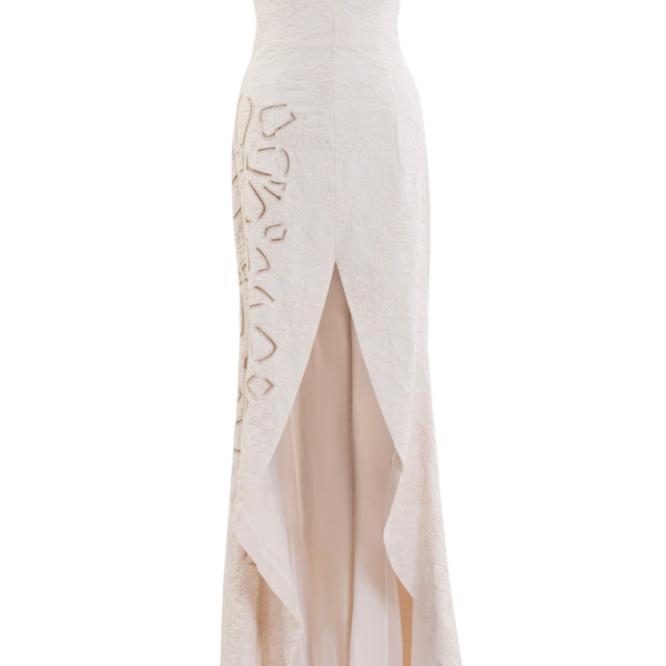 Saiid Kobeisy Jacquard Dress With Detachable Sleeves
