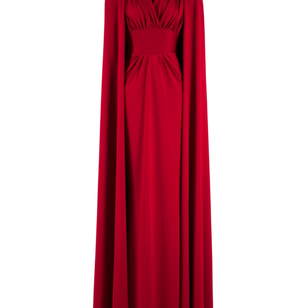 Saiid Kobeisy Jersey Dress With Cape