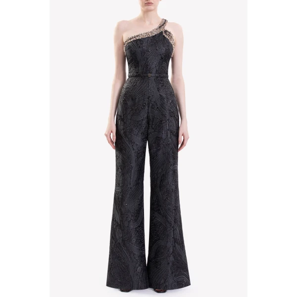 Jumpsuit With Embellished Neckline - Image 6