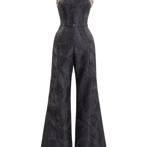 Jumpsuit With Embellished Neckline