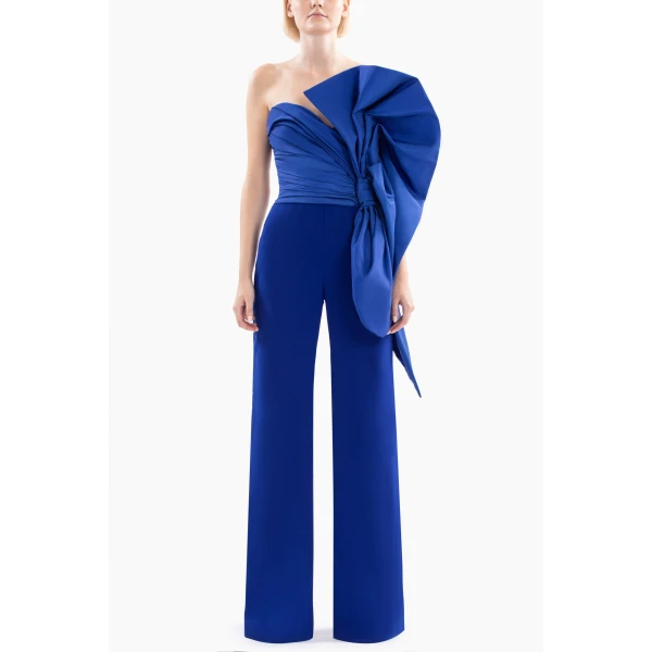 Jumpsuit With Voluminous Taffeta Bow - Image 5