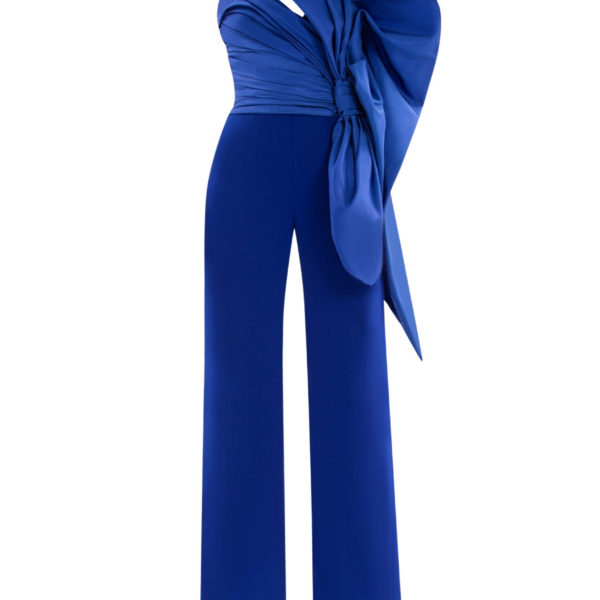 Saiid Kobeisy Jumpsuit With Voluminous Taffeta Bow