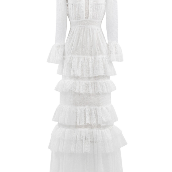 Saiid Kobeisy Lace Long Dress