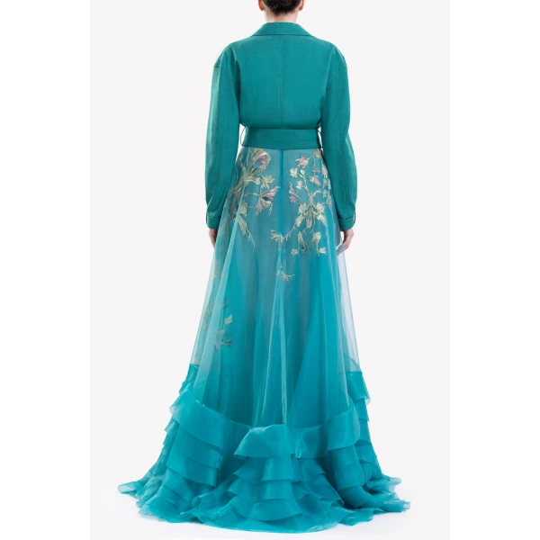 Linen Jacket And Ruffled Dress - Image 6