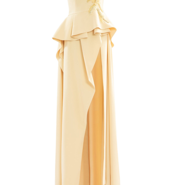 Saiid Kobeisy Long Crepe Embellished Dress