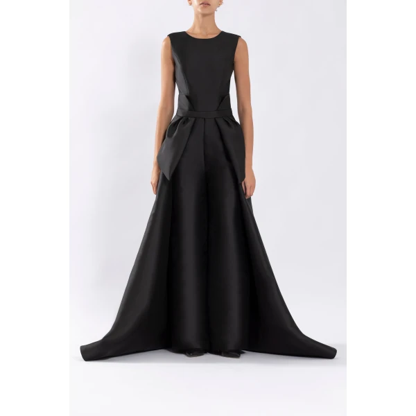 Mikado Classic Jumpsuit With Detachable Overskirt - Image 5