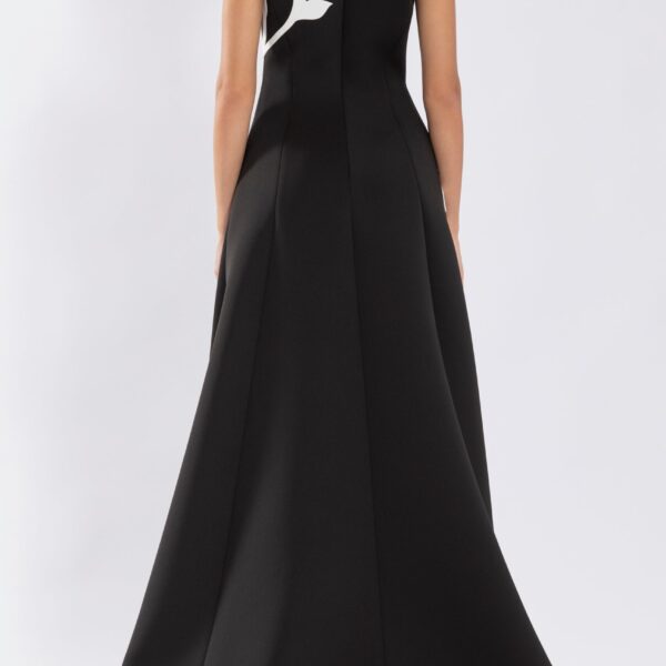 Saiid Kobeisy Neoprene Dress With Floral Embroidery, view 3