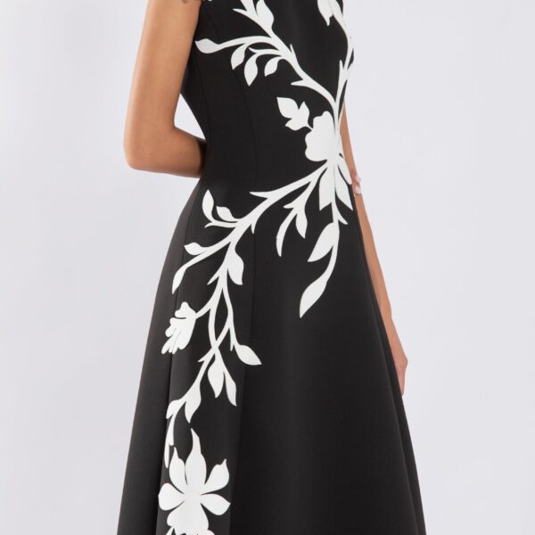 Saiid Kobeisy Neoprene Dress With Floral Embroidery, view 6