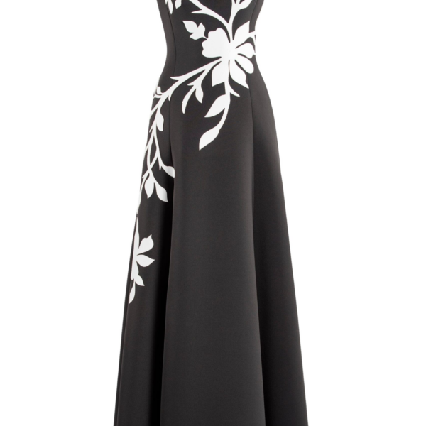 Saiid Kobeisy Neoprene Dress With Floral Embroidery
