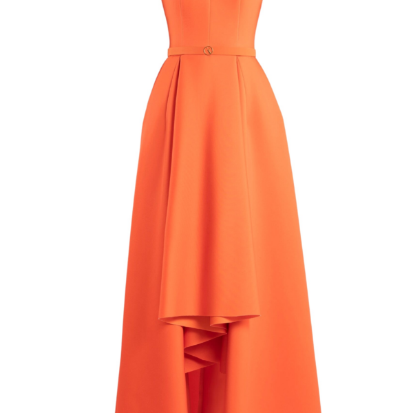 Saiid Kobeisy Neoprene Dress With High-Low Skirt