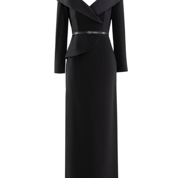 Saiid Kobeisy Off-Shoulder Crepe Midi Dress