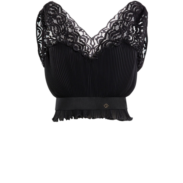 Saiid Kobeisy Pleated Lace Top