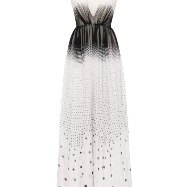 Saiid Kobeisy Polka Dot-Print Gradient-Effect Dress
