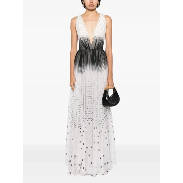 Polka Dot-Print Gradient-Effect Dress - Image 5