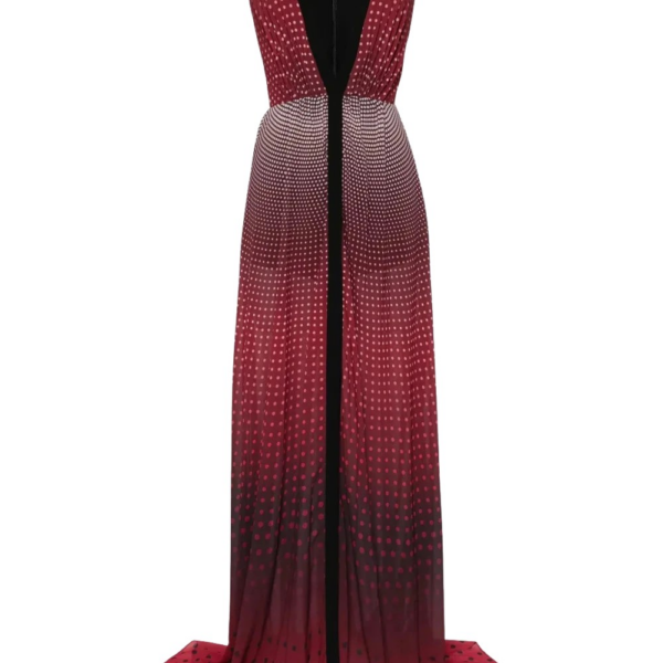 Saiid Kobeisy Polka Dot Print Gradient Effect Dress