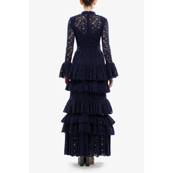 Ruffled Lace Long Dress - Image 6
