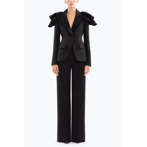 Ruffled Tailored Jacket - Image 5