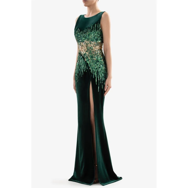Sequin Velvet Dress - Image 6