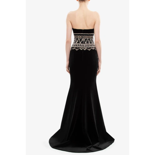 Strapless Dress With Embroidered Detailing - Image 6