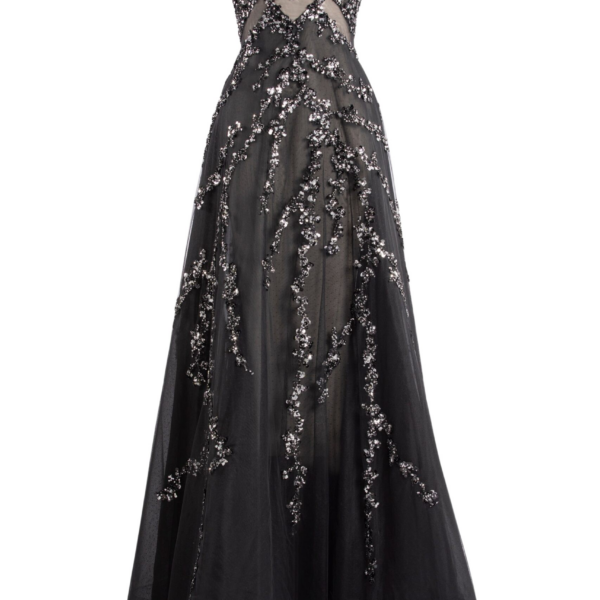 Saiid Kobeisy Tulle Dress With Beading