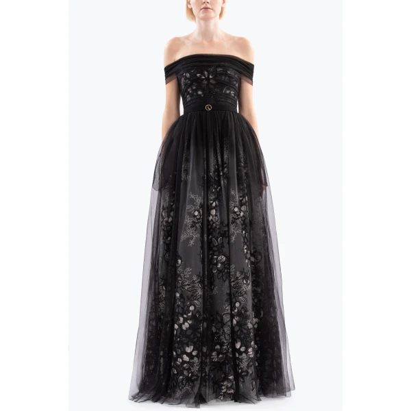 Tulle Gathered Dress - Image 5